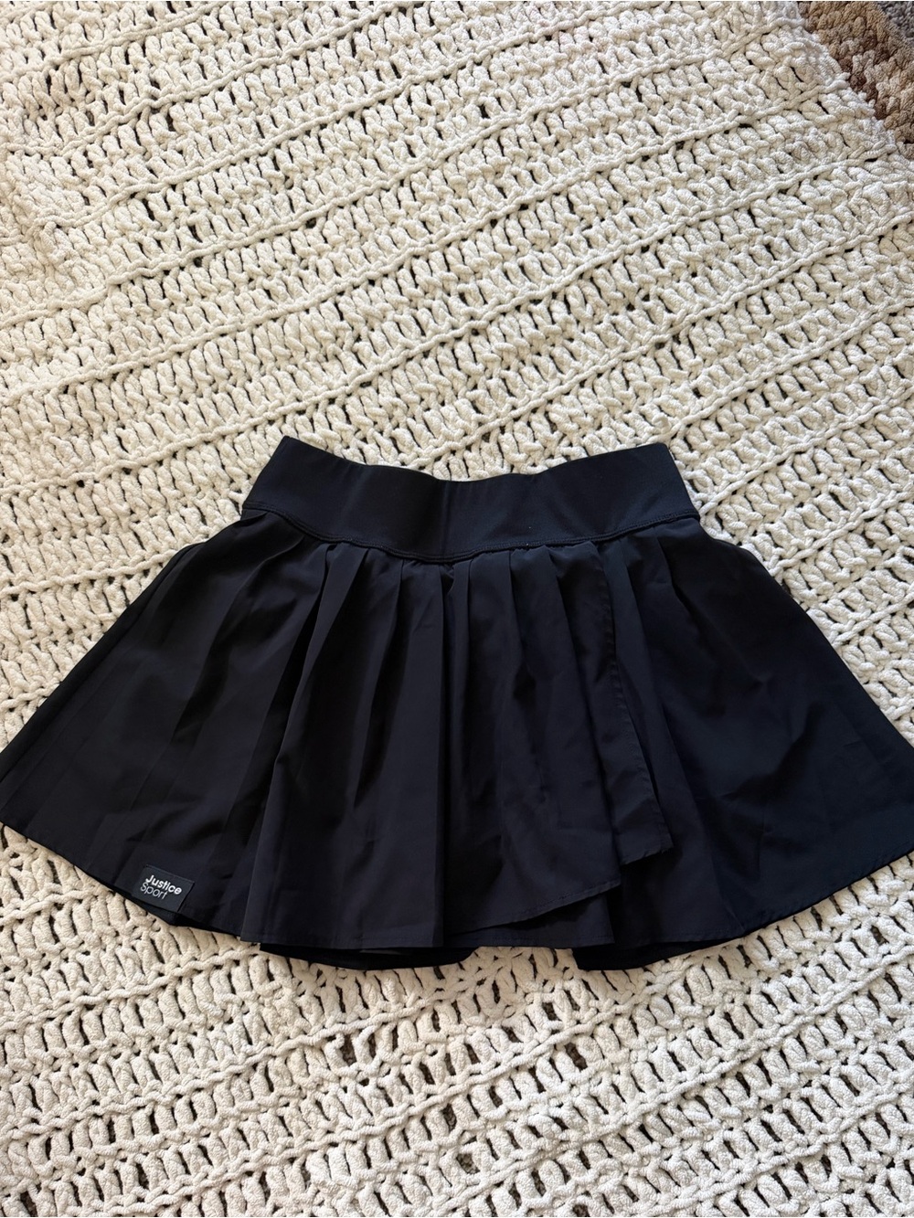 Justice Black Circle Skater Skirt